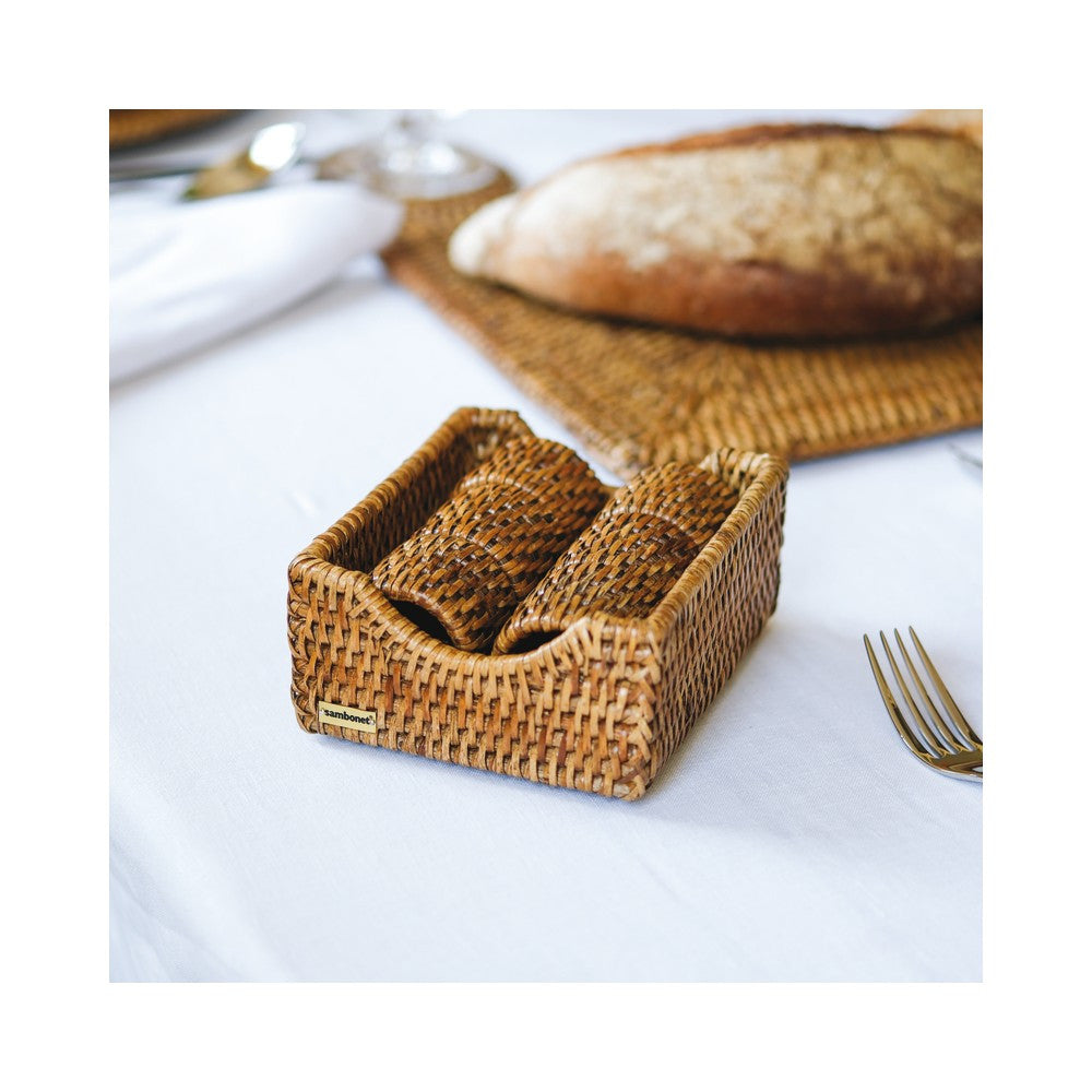 12.5x14.3 cm - Sambonet Radici Container In Rattan