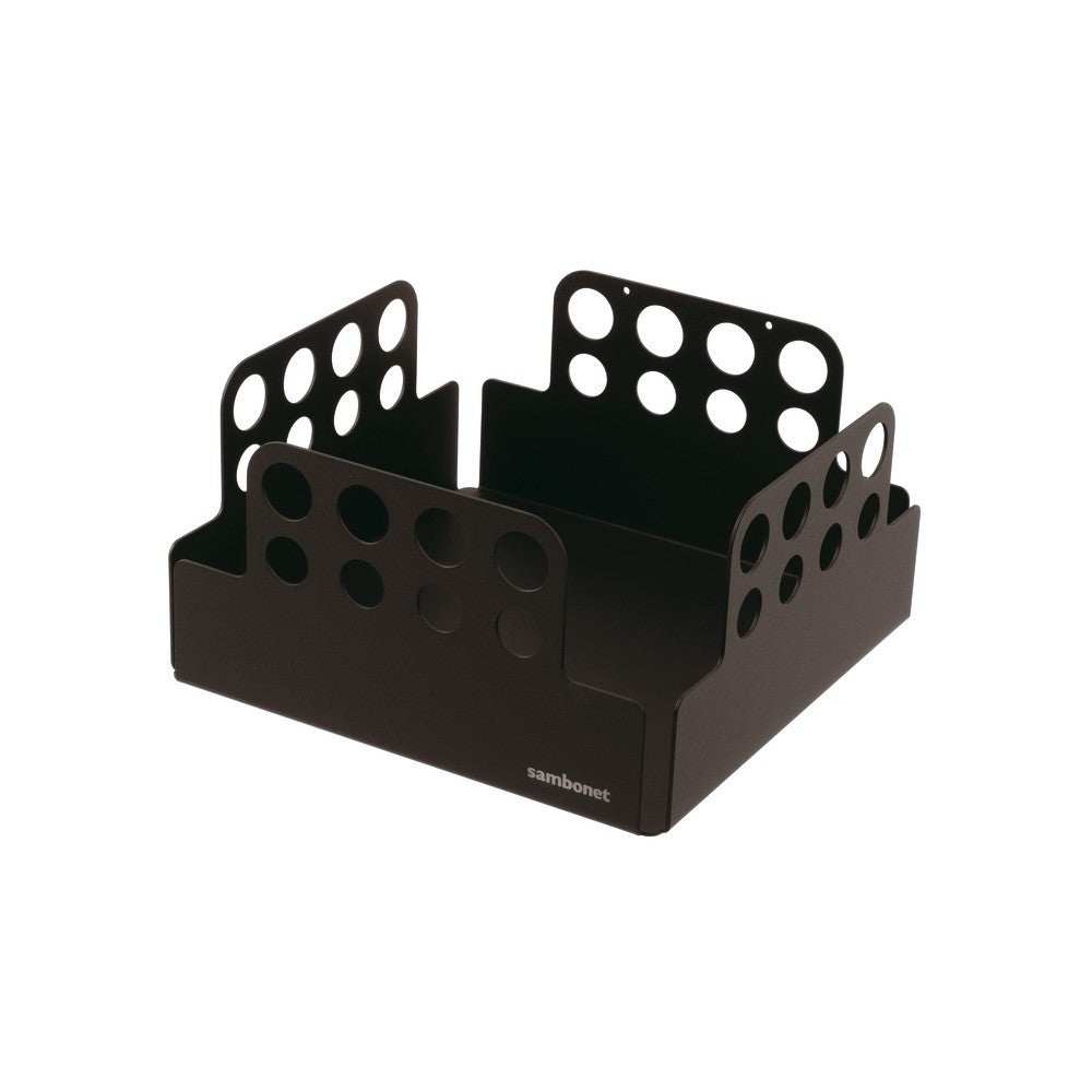 19.5x19.5 cm - Sambonet Radici Servilletero cúbico de acero inoxidable