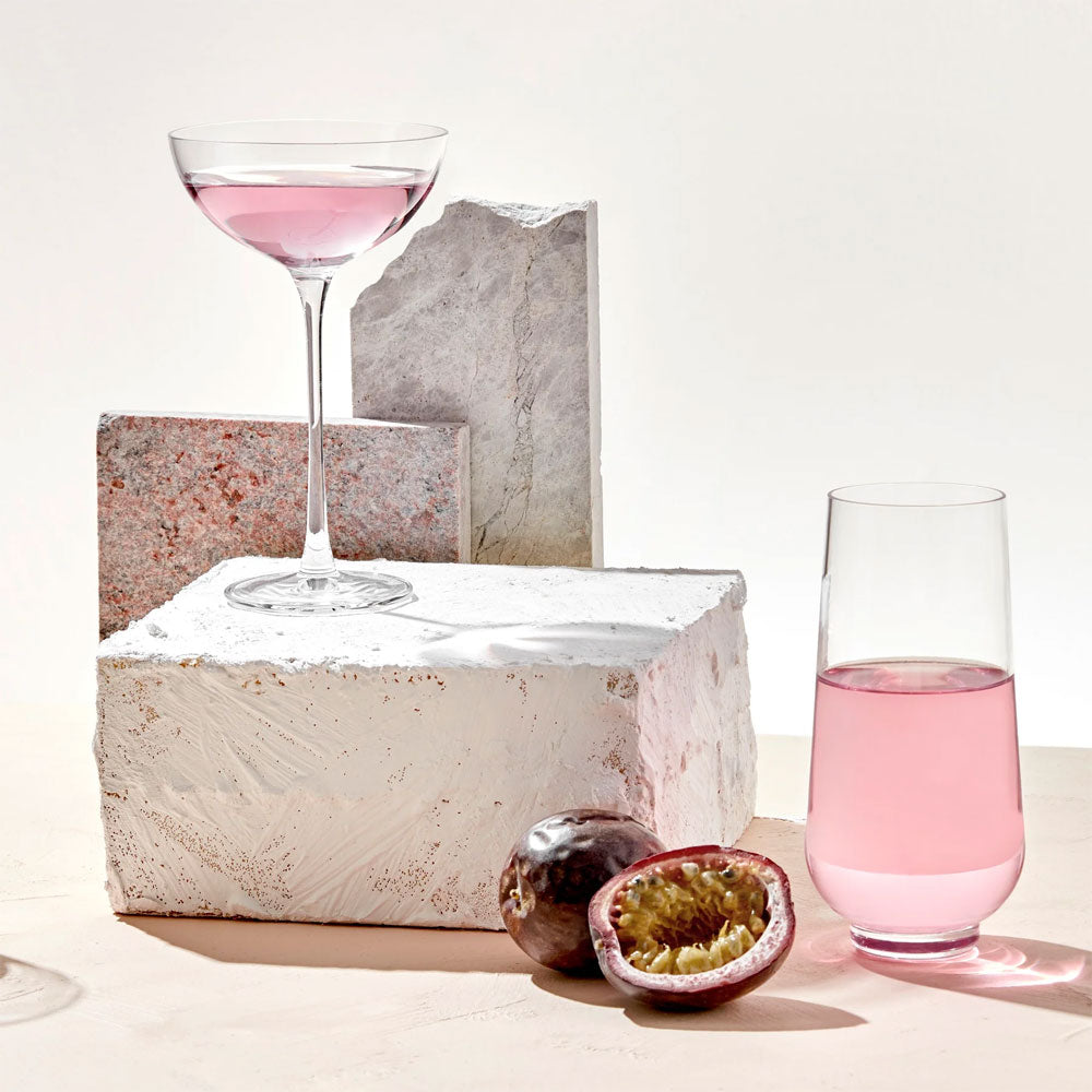 42.5 cl - Nude Hepburn Bicchieri Cocktail Long Drink In Vetro Set 6 Pz