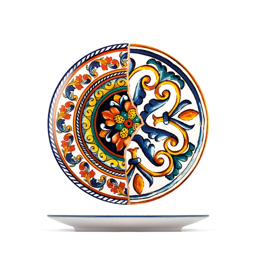 H&H Positano Flat Plate in Stoneware Set of 6 Pcs