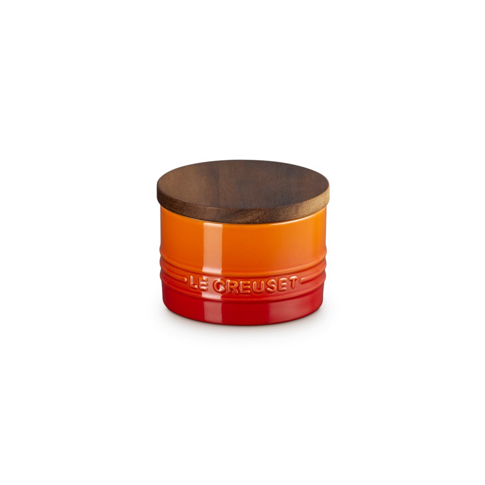 20 cl - Le Creuset Evolution tarro en gres vitrificado con tapa de madera
