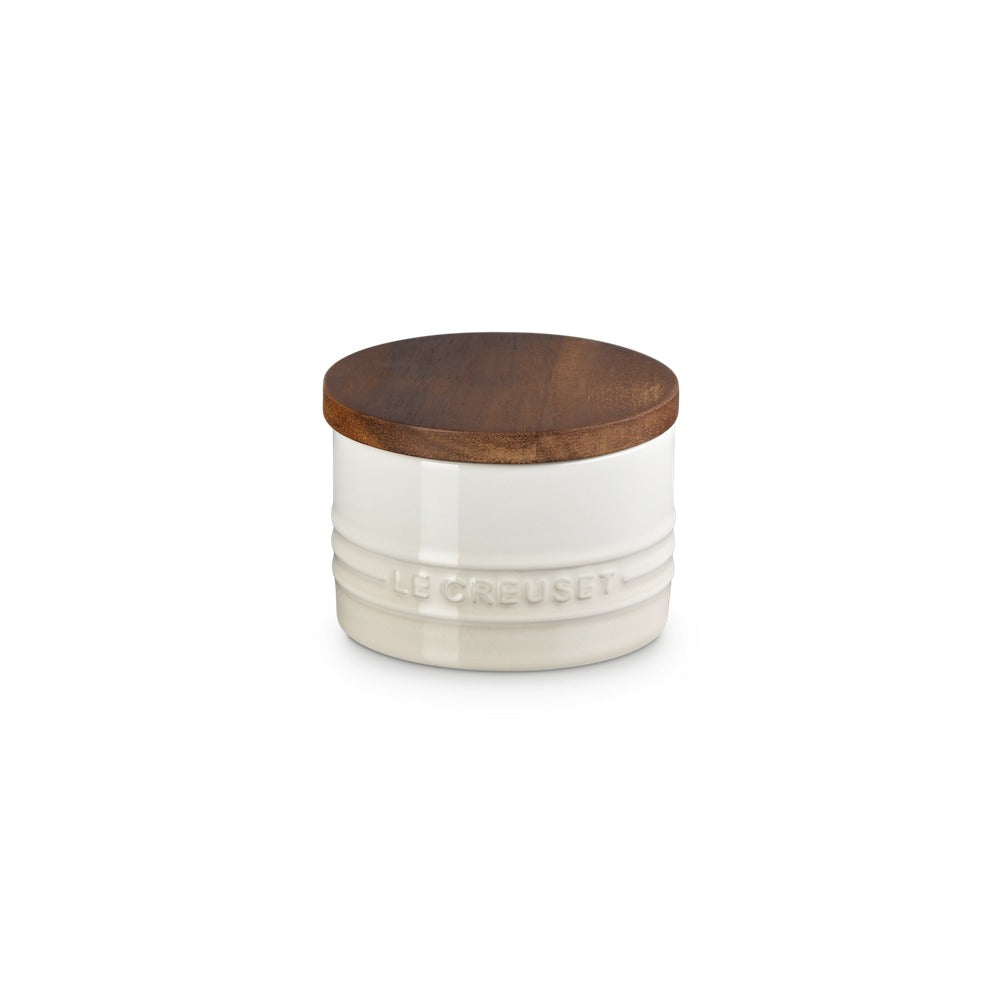 20 cl - Le Creuset Evolution bocal en grès vitrifié avec couvercle en bois