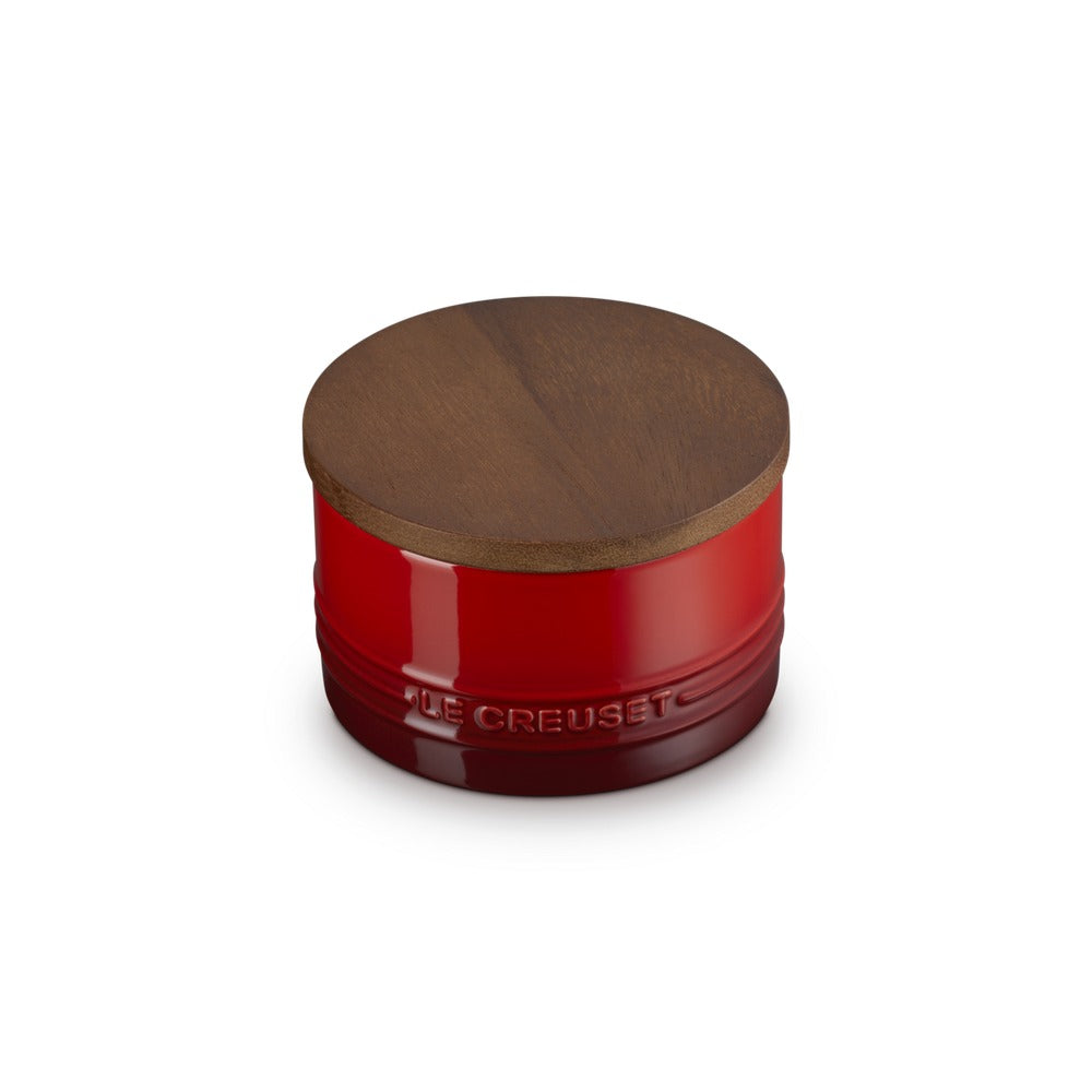 47 cl - Le Creuset Evolution bocal en grès vitrifié avec couvercle en bois