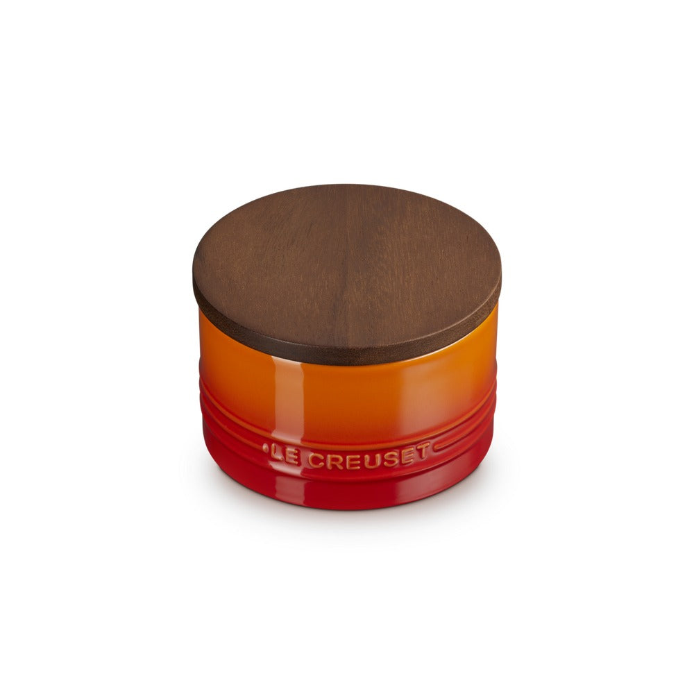 47 cl - Le Creuset Evolution bocal en grès vitrifié avec couvercle en bois