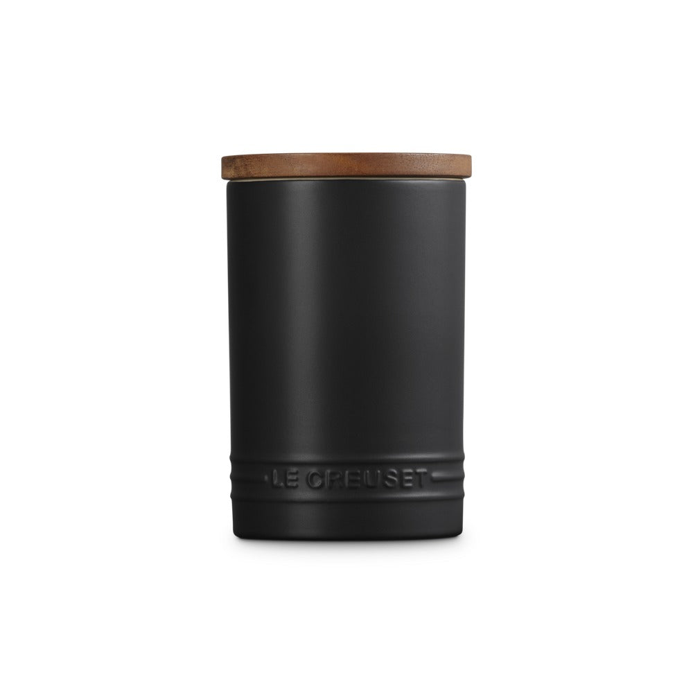 77 cl - Le Creuset Evolution bocal en grès vitrifié avec couvercle en bois