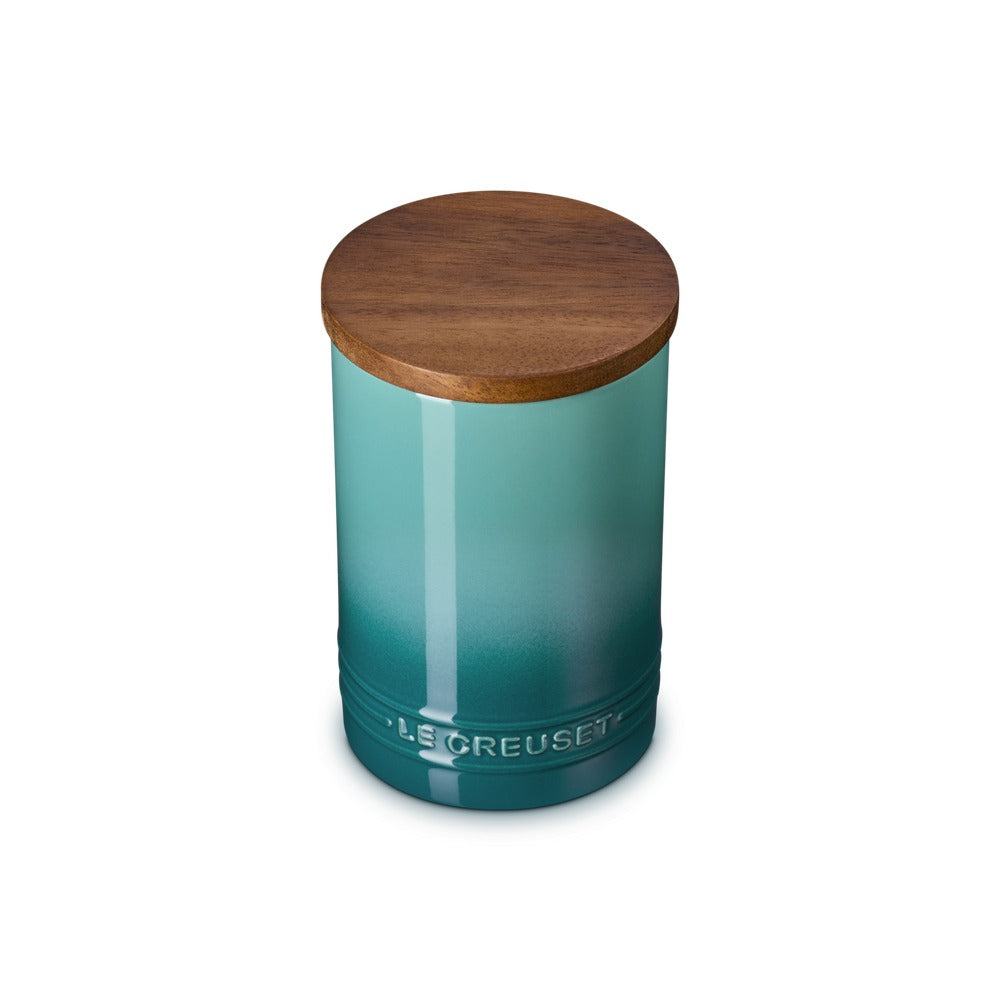 77 cl - Le Creuset Evolution bocal en grès vitrifié avec couvercle en bois