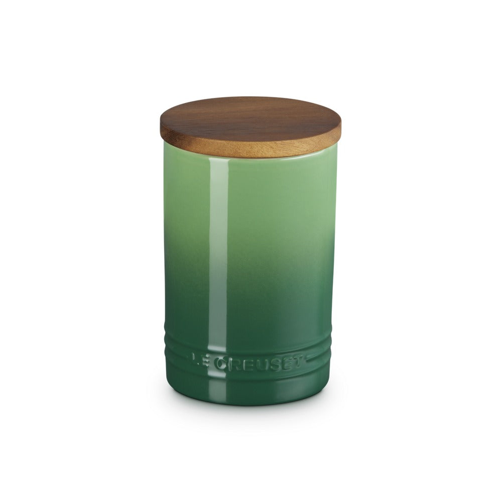 77 cl - Le Creuset Evolution bocal en grès vitrifié avec couvercle en bois
