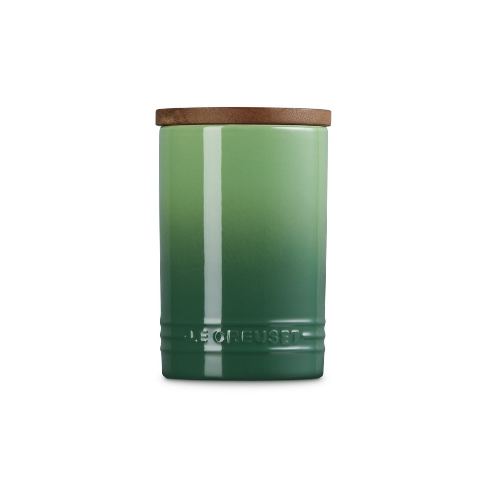 77 cl - Le Creuset Evolution bocal en grès vitrifié avec couvercle en bois