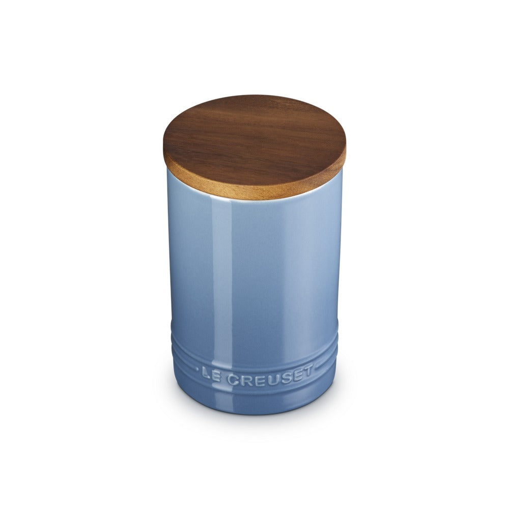 77 cl - Le Creuset Evolution bocal en grès vitrifié avec couvercle en bois