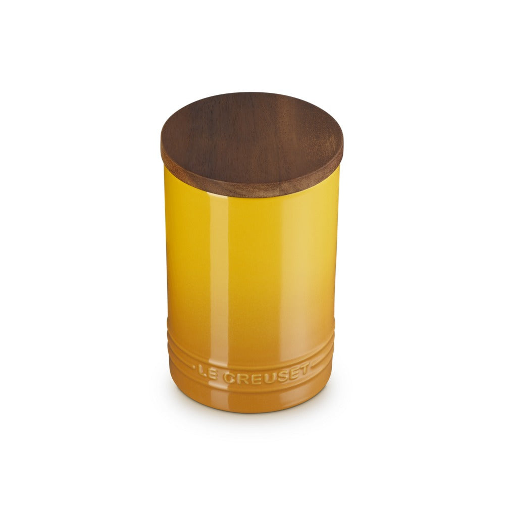 77 cl - Le Creuset Evolution bocal en grès vitrifié avec couvercle en bois