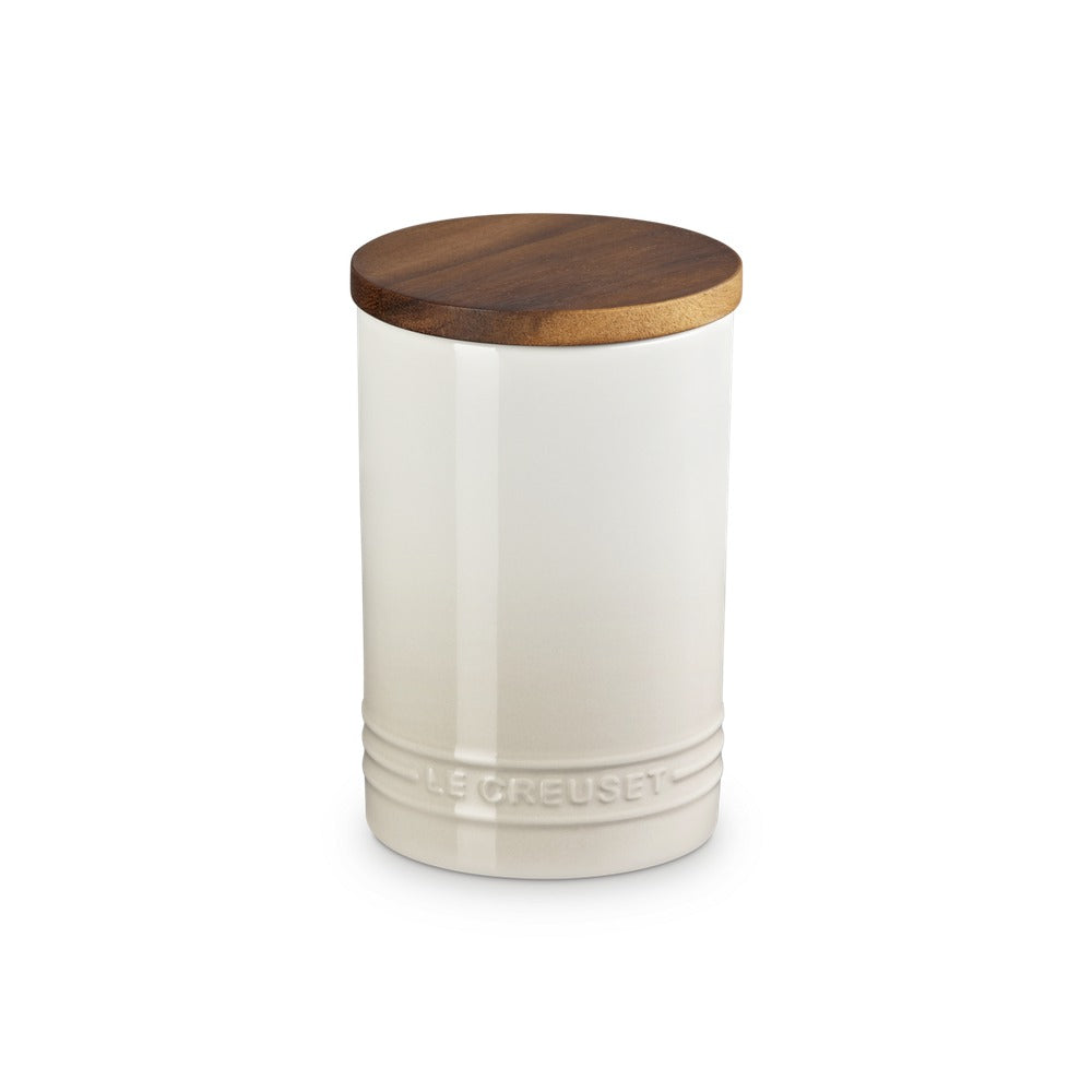 77 cl - Le Creuset Evolution bocal en grès vitrifié avec couvercle en bois