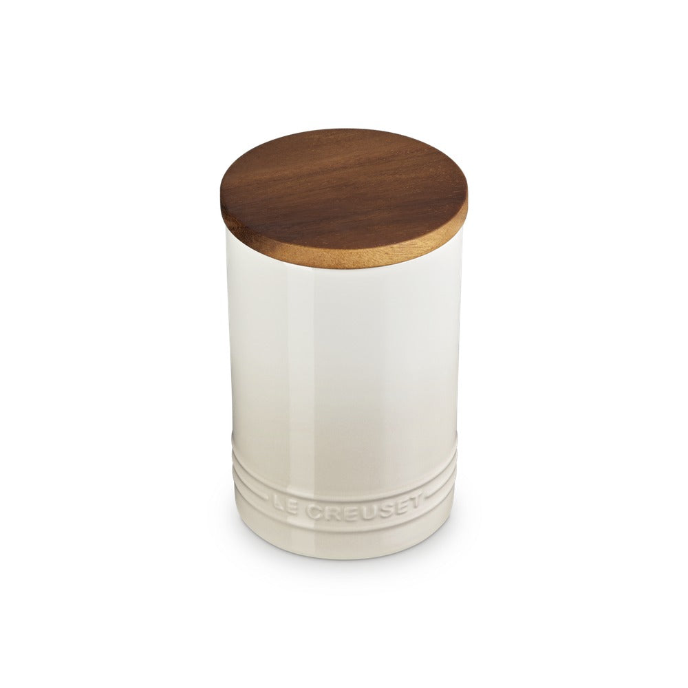 77 cl - Le Creuset Evolution bocal en grès vitrifié avec couvercle en bois