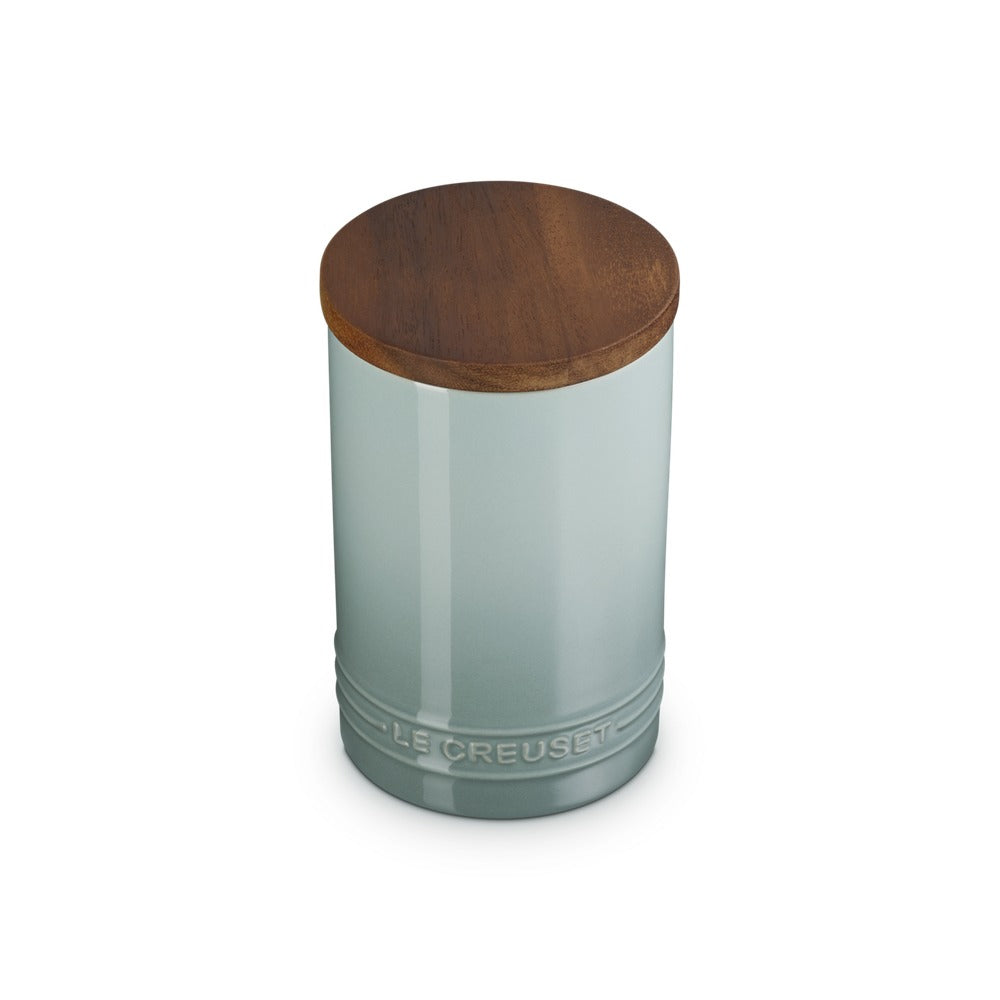 77 cl - Le Creuset Evolution bocal en grès vitrifié avec couvercle en bois