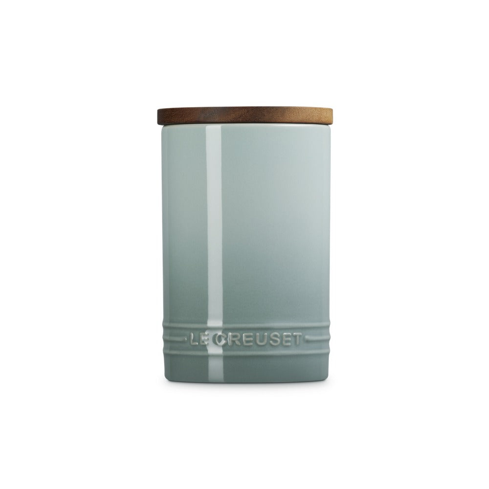 77 cl - Le Creuset Evolution bocal en grès vitrifié avec couvercle en bois