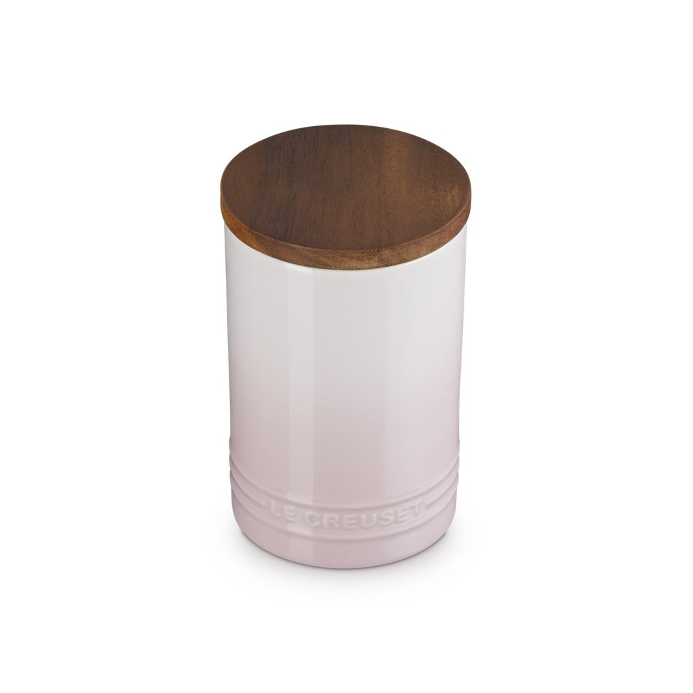 77 cl - Le Creuset Evolution bocal en grès vitrifié avec couvercle en bois