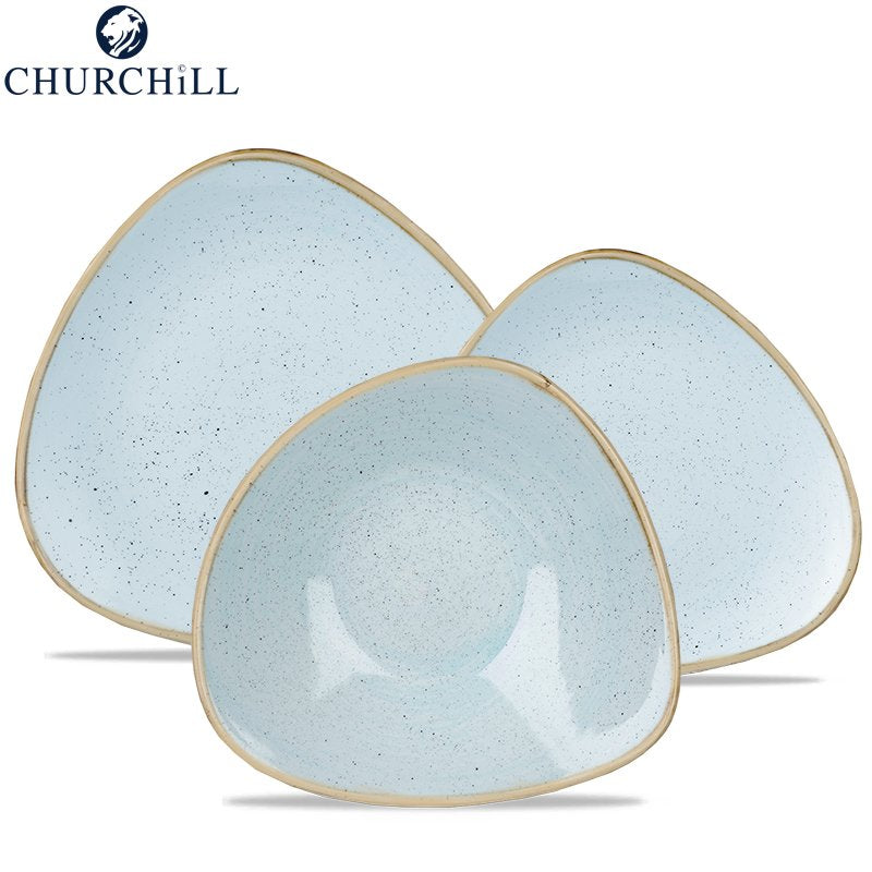 Churchill Stonecast driehoekig servies in geglazuurd porselein - set 12 stuks