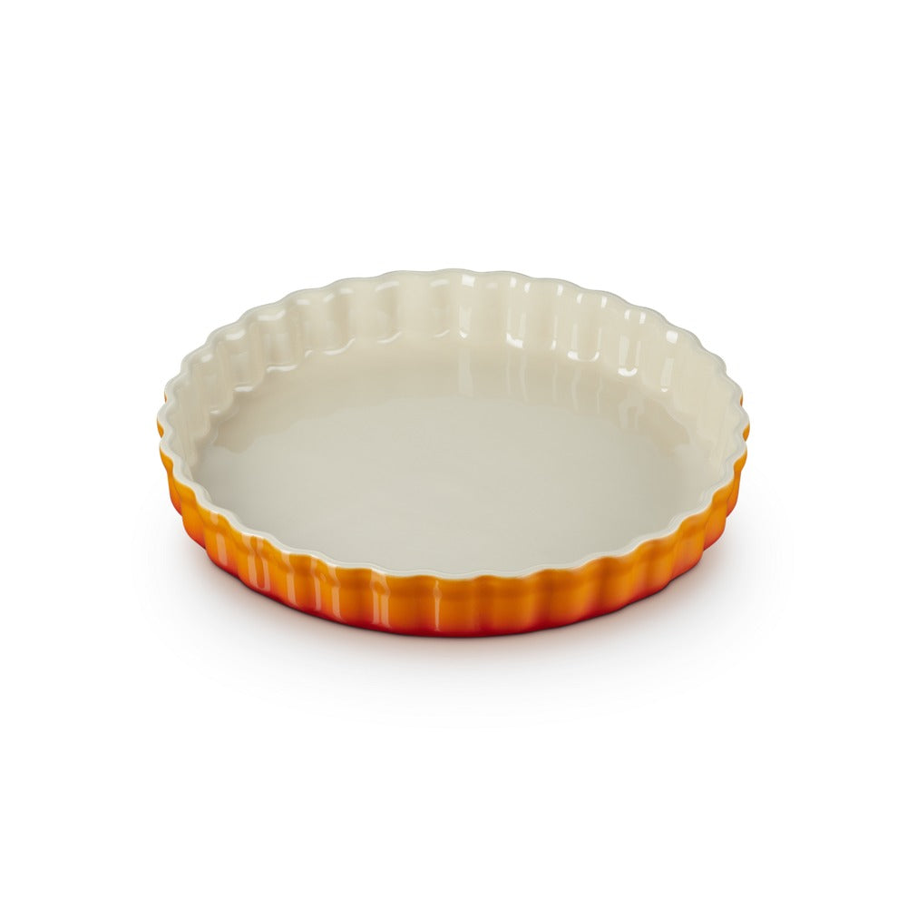 28 cm - Le Creuset Tradition moule à tarte rond en grès vitrifié