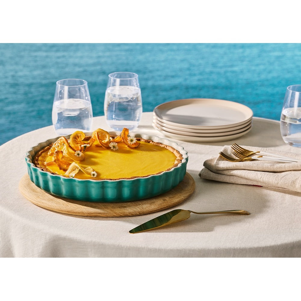28 cm - Le Creuset Tradition moule à tarte rond en grès vitrifié