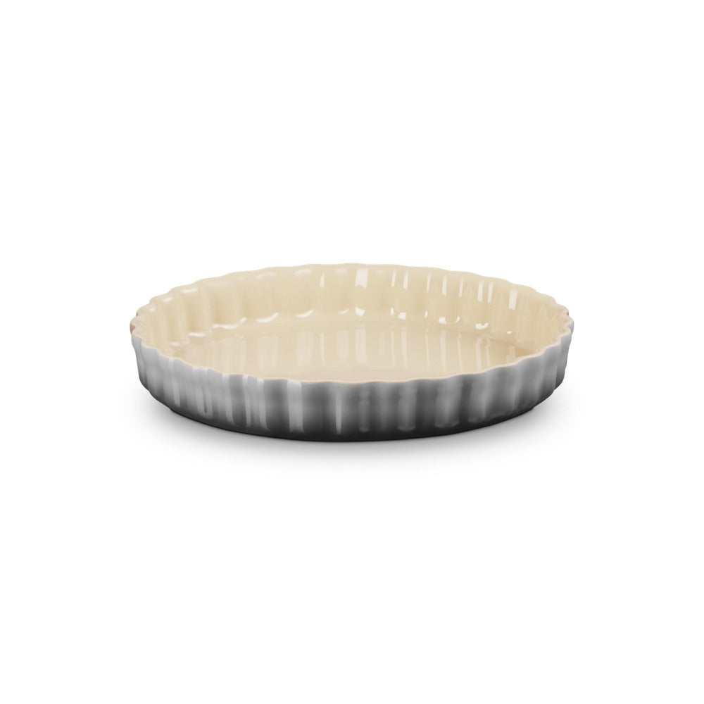 28 cm - Le Creuset Tradition moule à tarte rond en grès vitrifié