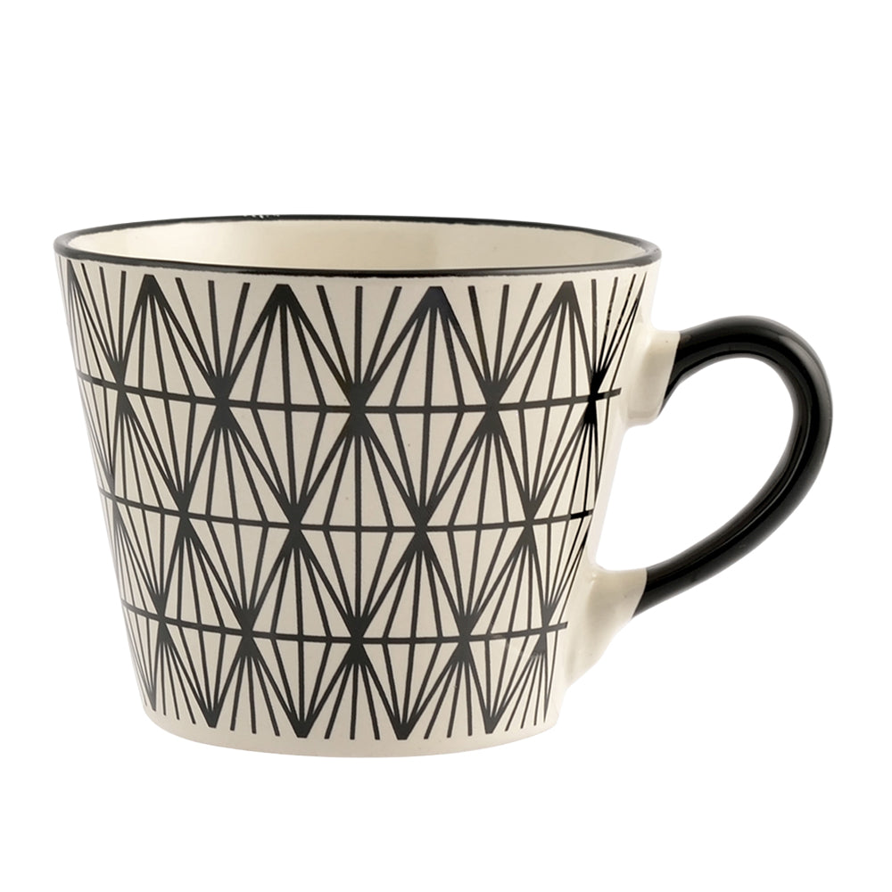 34 cl - H&H Vhera Tasse Cappuccino Couleurs Assorties en Grès Lot de 6 Pièces