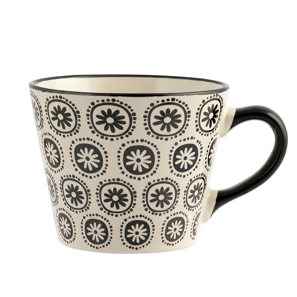 34 cl - H&H Vhera Tasse Cappuccino Couleurs Assorties en Grès Lot de 6 Pièces