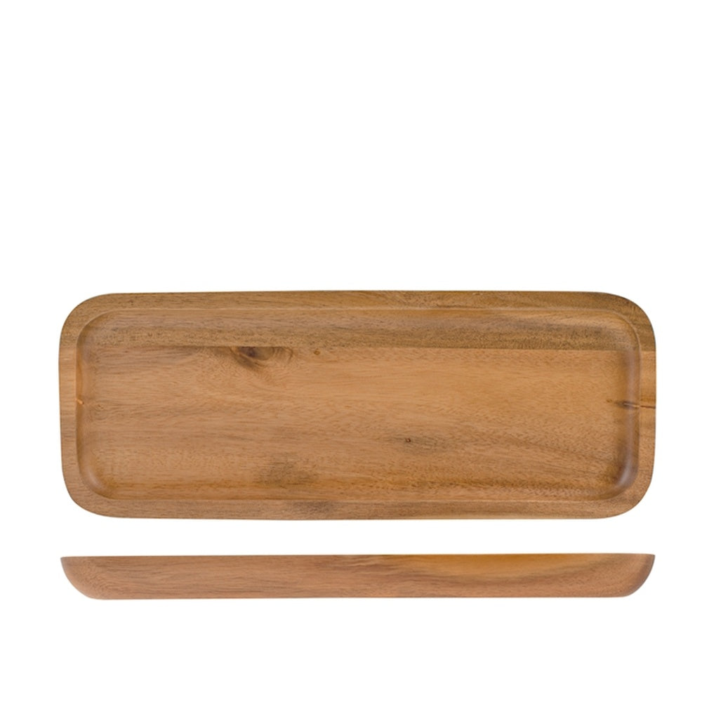 28x10.5 cm H&H Acacia Bandeja Rectangular en Madera de Acacia