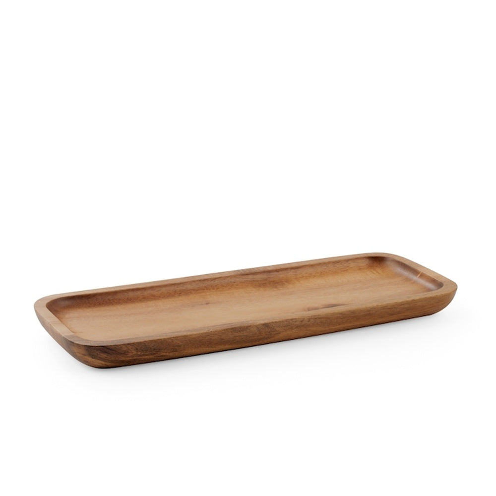 28x10.5 cm H&H Acacia Bandeja Rectangular en Madera de Acacia