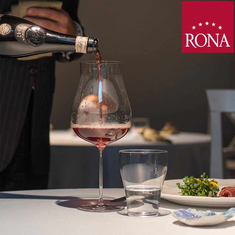 110 Cl Rona Umana Verre à Vin Rouge I Vini Rossi Da Vitigni A Basso Impatto Colorante en Verre - Lot de 6 Pièces