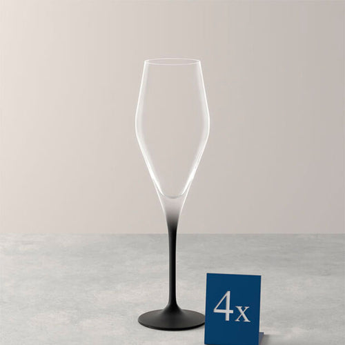 26 Cl Villeroy And Boch Manufacture Rock Calice Flute In Vetro Set 4 Pezzi