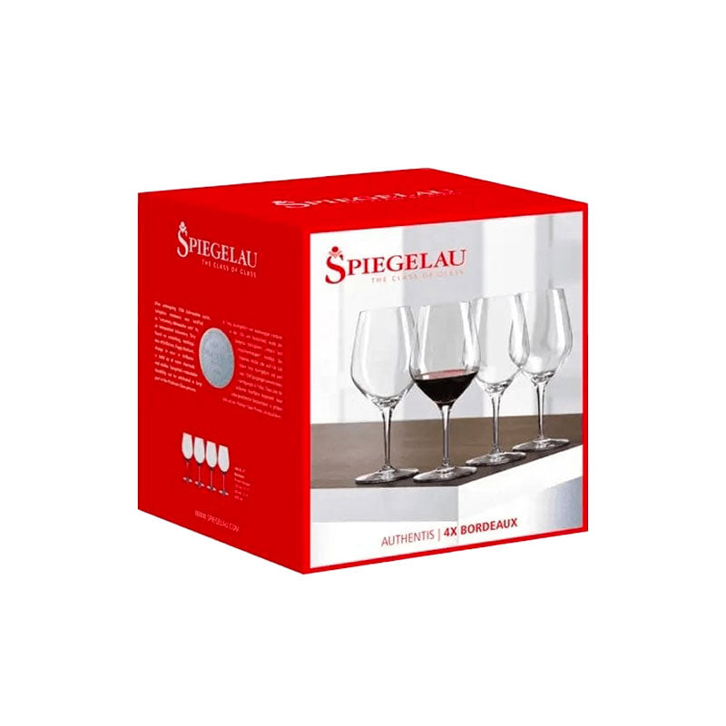 65 Cl Spiegelau Authentis Calice Vino Rosso Bordeaux In Vetro Set 4 Pezzi