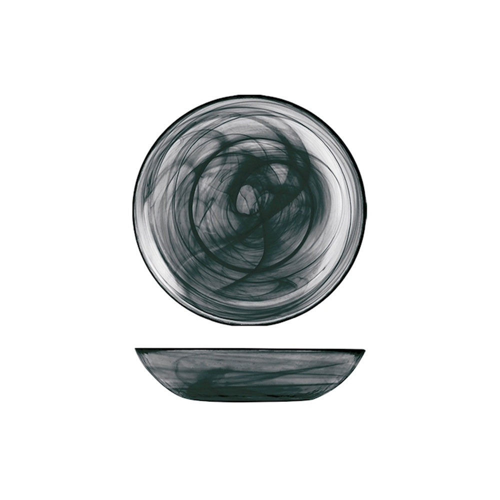 21 cm - H&H Alabastro diep bord van glas - Set van 6 st