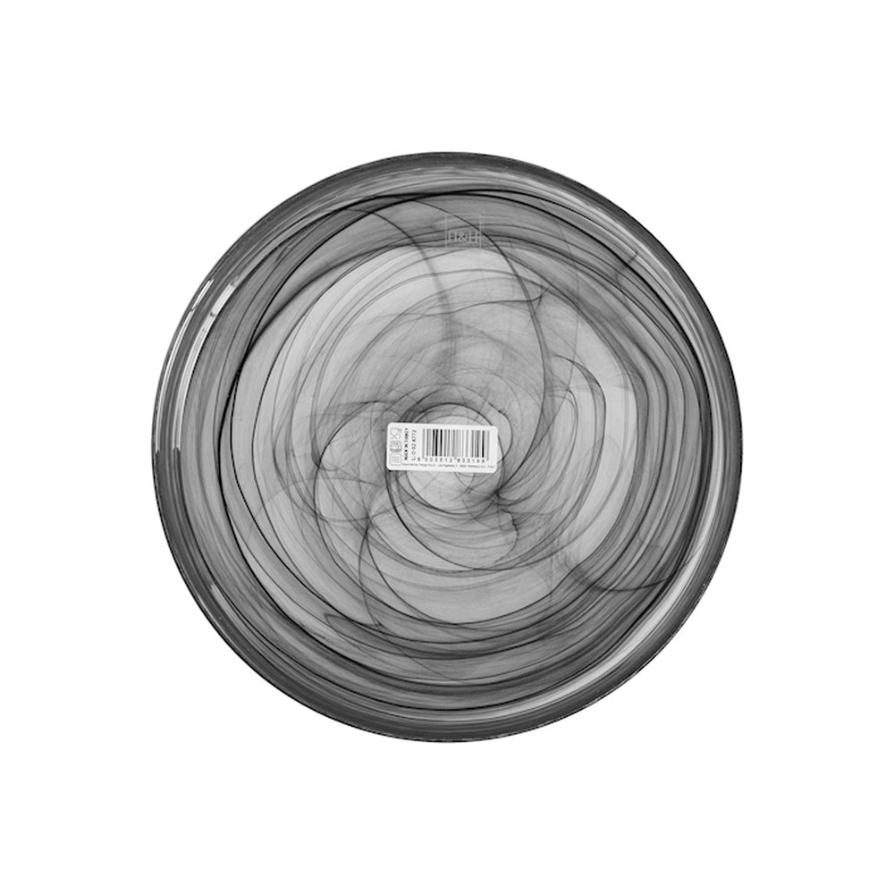 21 cm - H&H Alabastro Plato Plano Borde Elevado En Vidrio - Set de 6 Pzas
