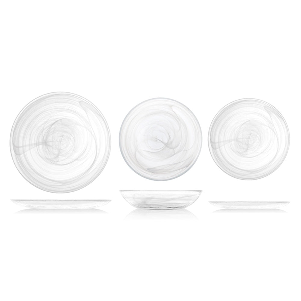 21 cm - H&H Alabastro Fruitbord Van Glas - Set 6 Pz