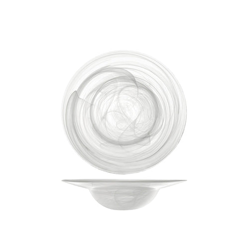 23.5 cm - H&H Alabastro Pastateller aus Glas - Set mit 6 Stk