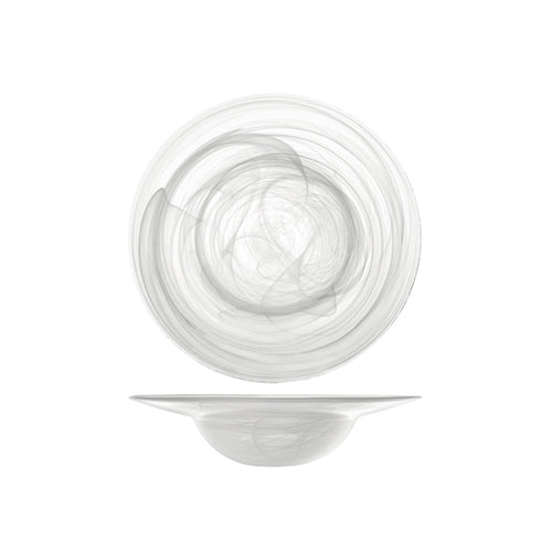 26 cm - H&H Alabastro Assiette à Pâtes En Verre - Set 4 pièces