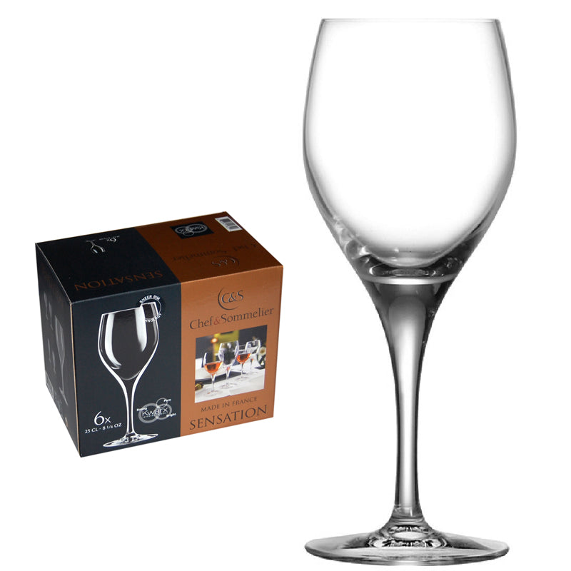 25 Cl Chef And Sommelier Sensation Exalt Verre à vin rouge en verre Set de 6 pièces