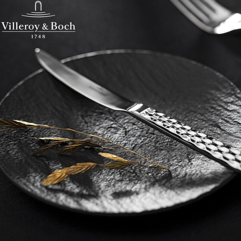 25 Cm Villeroy And Boch Manufacture Rock Piatto Piano In Porcellana Set 6 Pz