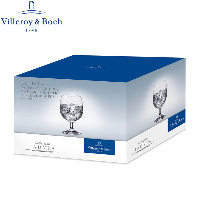 33 Cl Villeroy And Boch La Divina Verre à eau en verre Set de 4 pièces