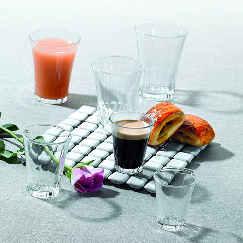 21 Cl Duralex Amalfi Bicchieri Acqua In Vetro Temperato Set 4 Pz