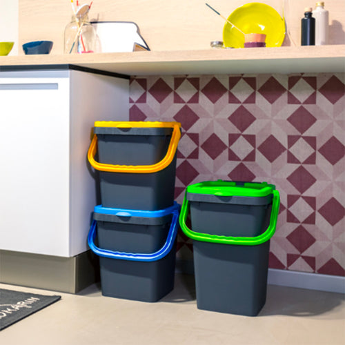 Ecoplast Ecoplus Pattumiera Rettangolare In Plastica Set 3 Pz