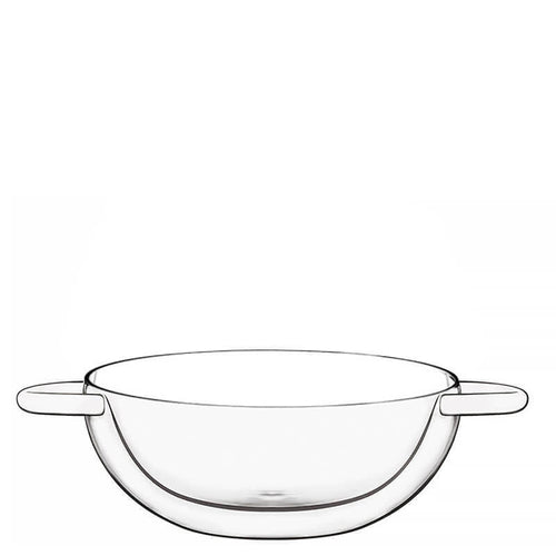 17 5 Cl Bormioli Luigi Thermic Glass Wok en verre borosilicaté Set de 2 pièces