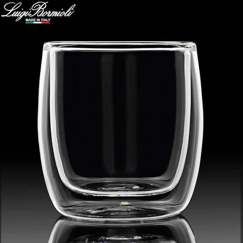 11 Cl Bormioli Luigi Thermic Glass Michelangelo Bicchierino Caffe van borosilicaatglas Set van 2 stuks