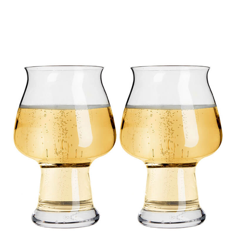 50 Cl Bormioli Luigi Birrateque Cider Beer Glass in Glass - Set of 2 Pieces