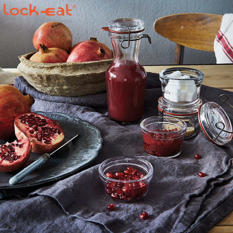 8 0 Cl Bormioli Luigi Lock Eat Pot hermétique en verre Set de 24 pièces