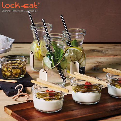 25 Cl Bormioli Luigi Lock Eat Carafe en verre Set de 6 pièces