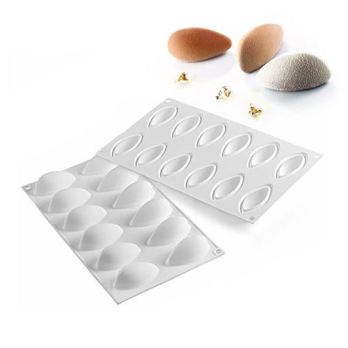 12 Formen Silikomart Mini Quenelle Quenelle-Form Aus Silikon