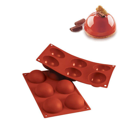 6 Moules Silikomart Classic Moule demi-sphère en silicone