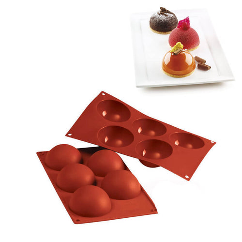 5 Moules Silikomart Classic Moule demi-sphère en silicone
