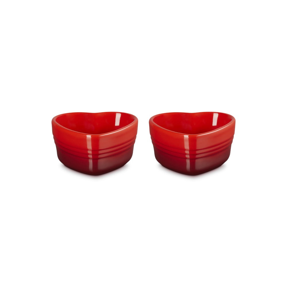 30 cl - Le Creuset Cuore Ramequín en Gres Esmaltado - Set de 2 Pzs