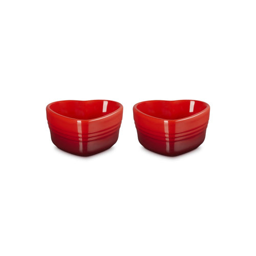 30 cl - Le Creuset Cuore Ramequin en Grès Émaillé - Lot de 2 Pcs